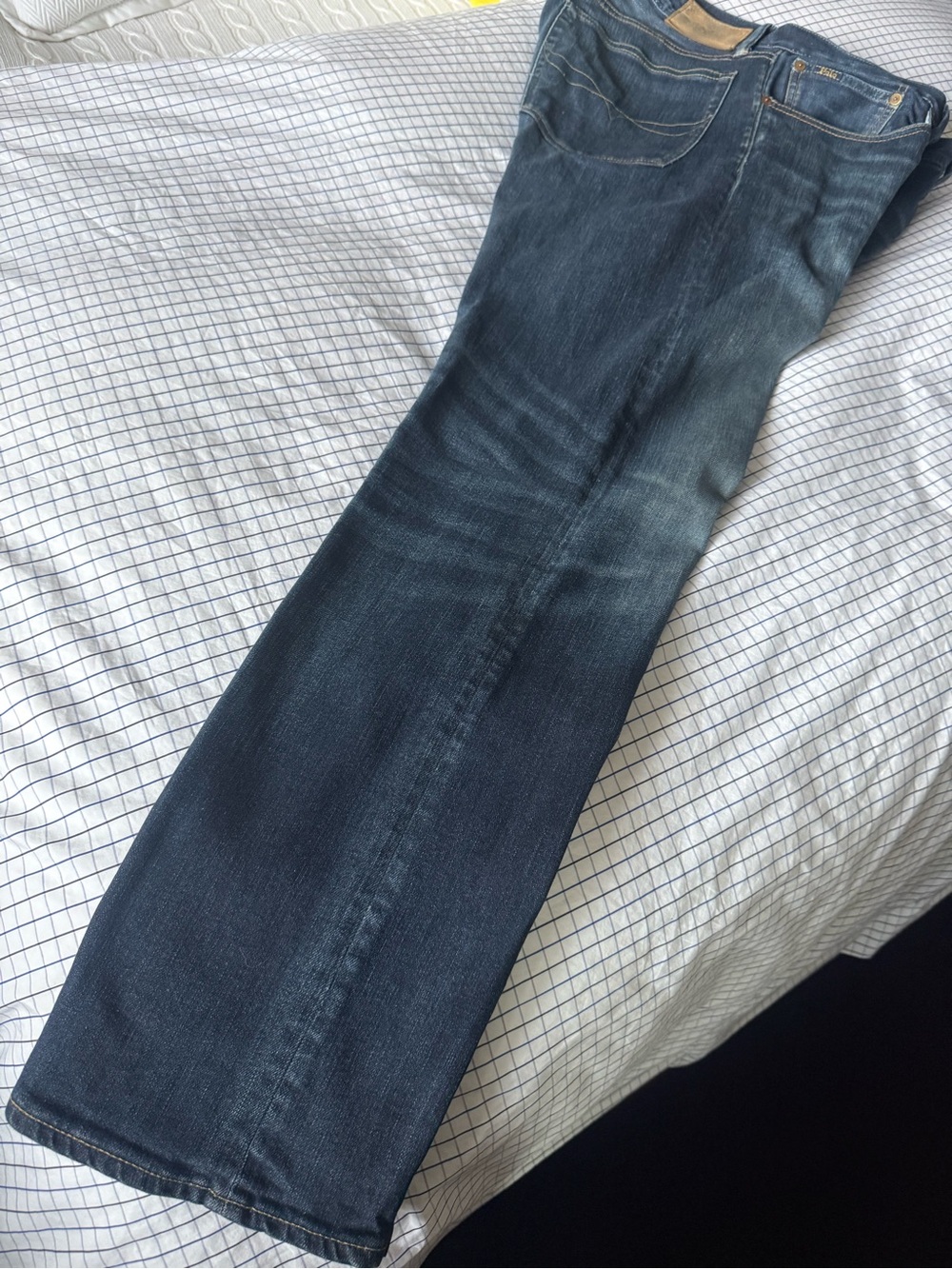 Polo by Ralph Lauren Men's Bootcut Jeans in Dark Blue Wash